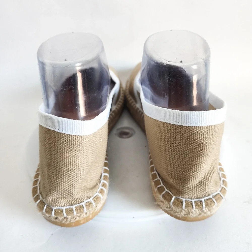 Andre Assous Flats Size 9.5 / 40 Espadrilles Hemp Canvas Beige Tan Vegan Slip On